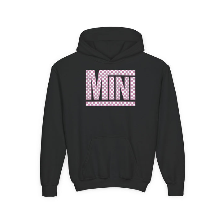 Pink Check Mini - Youth Heavy Blend Hooded Sweatshirt