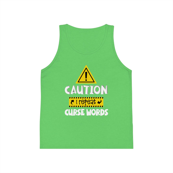 Caution - Kid's Jersey Tank Top