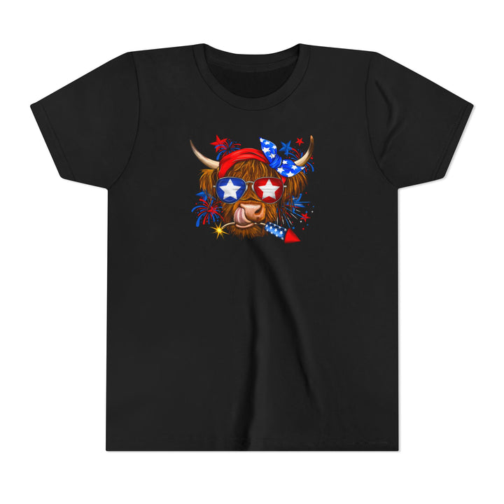 4th Of July Cow - Youth Short Sleeve Tee