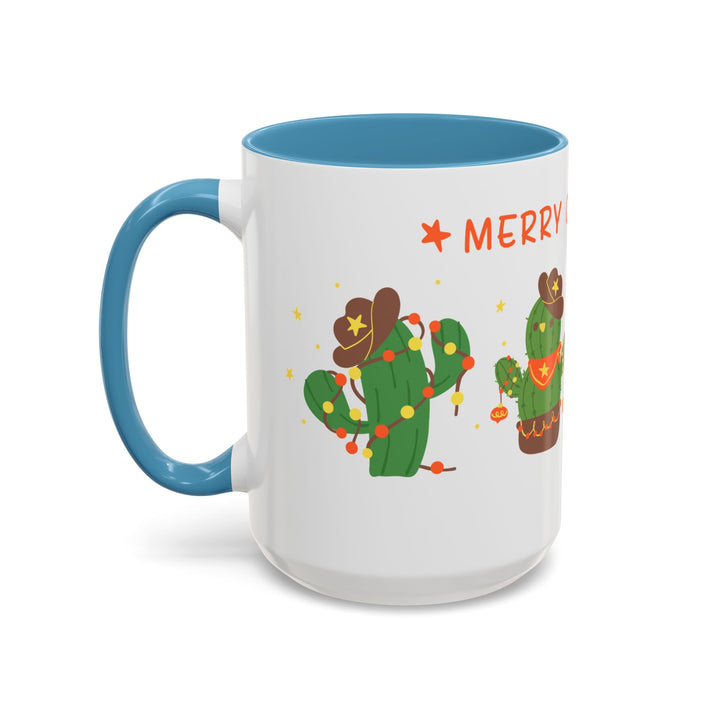 Merry Christmas Cactus -  Accent Coffee Mug (11, 15oz)