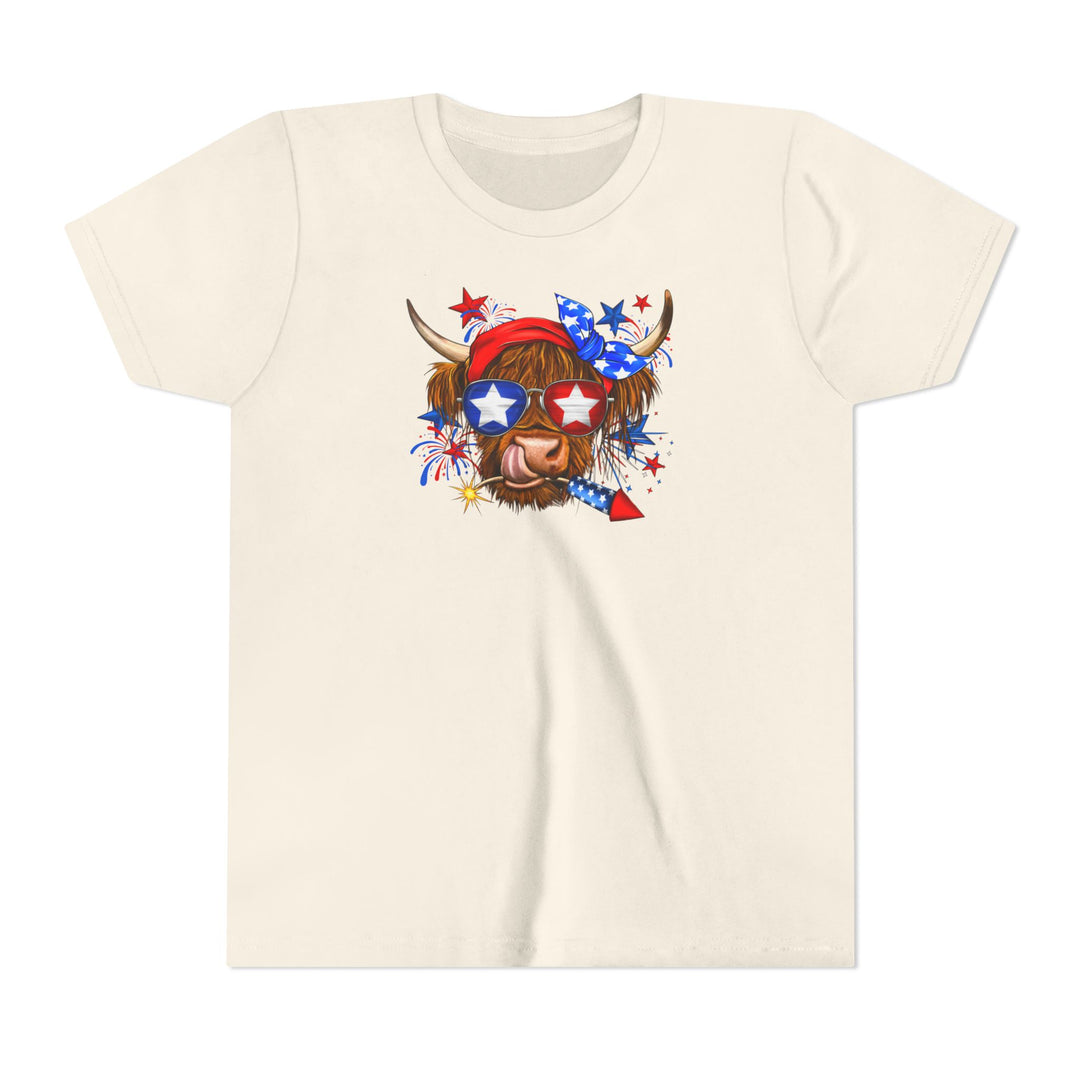 4th Of July Cow - Youth Short Sleeve Tee