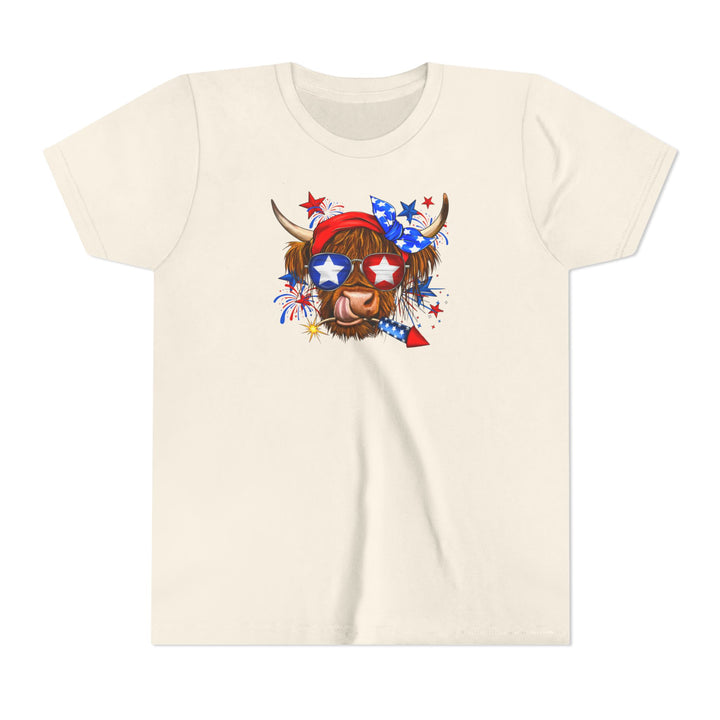 4th Of July Cow - Youth Short Sleeve Tee