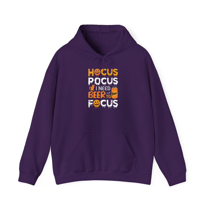 Hocus Pocus I Need A Beer To Focus - Unisex Heavy Blend™ Hooded Sweatshirt