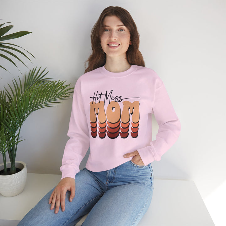 Hot Mess Mom - Unisex Heavy Blend™ Crewneck Sweatshirt