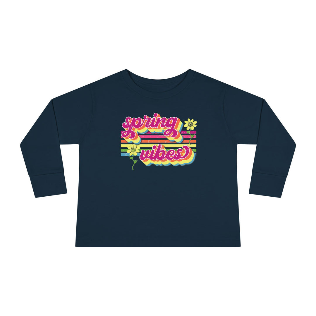 Spring Vibes Retro - Toddler Long Sleeve Tee