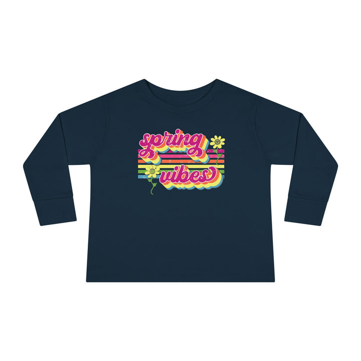 Spring Vibes Retro - Toddler Long Sleeve Tee