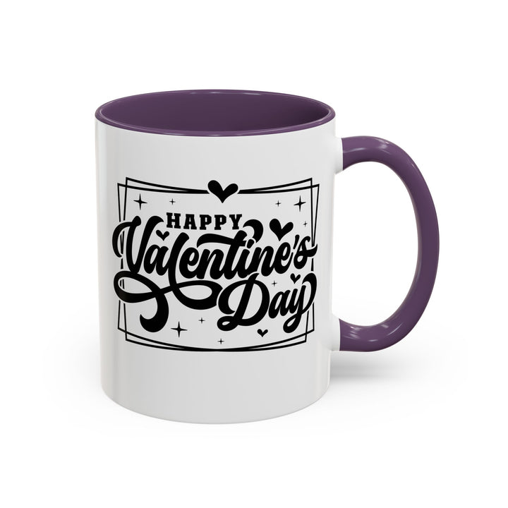 Happy Valentine's Day W/Hearts - Accent Coffee Mug (11, 15oz)
