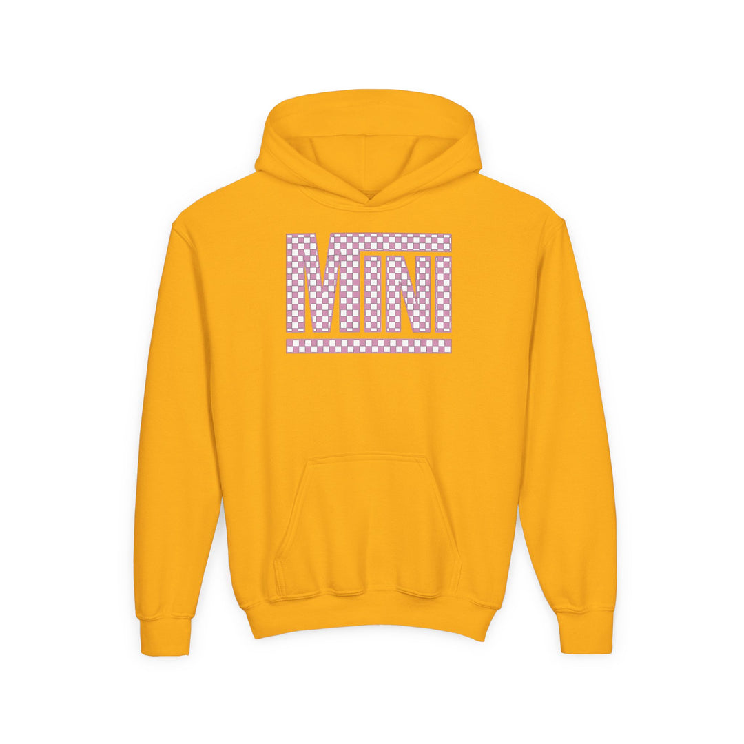 Pink Check Mini - Youth Heavy Blend Hooded Sweatshirt