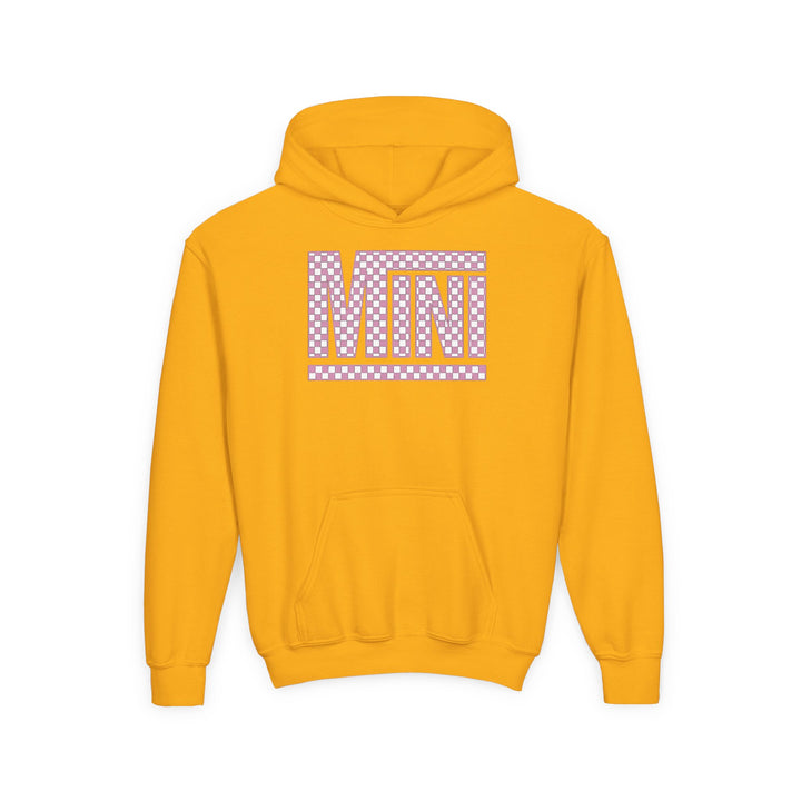 Pink Check Mini - Youth Heavy Blend Hooded Sweatshirt