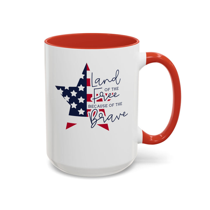 Land Of The Free - Accent Coffee Mug (11, 15oz)