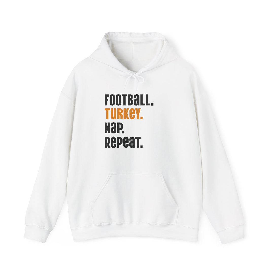 Football Turkey Nap Repeat - Unisex Heavy Blend™ Hooded Sweatshirt