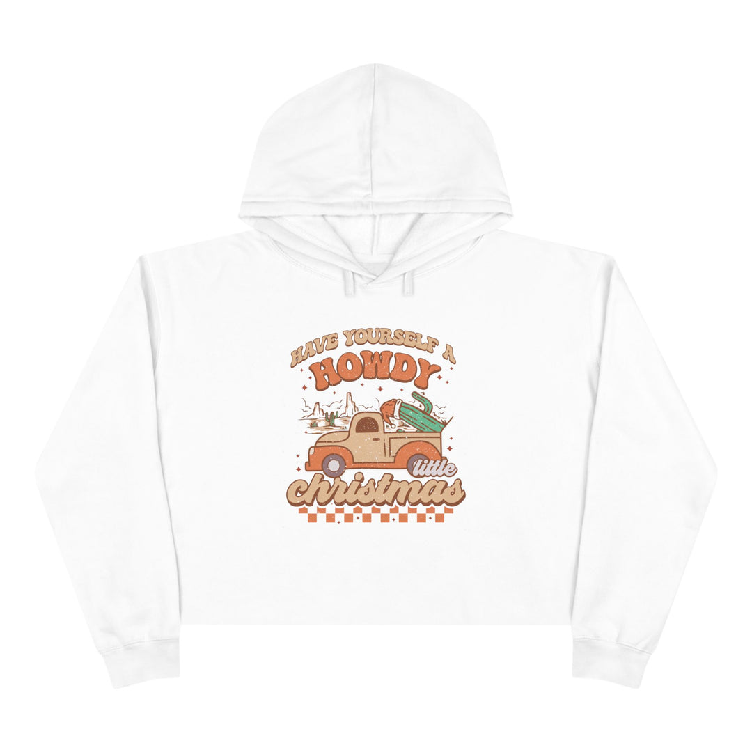 Howdy Christmas - Crop Hoodie