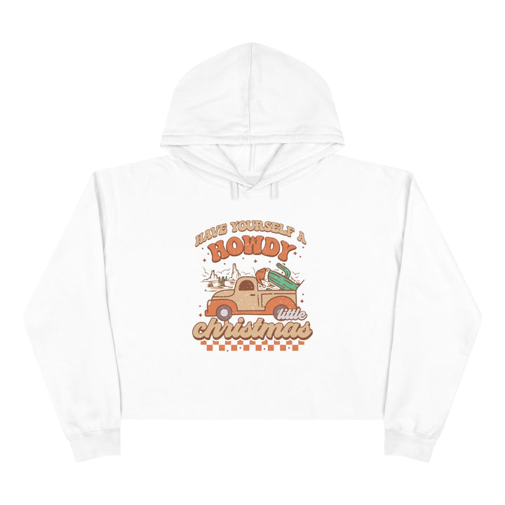 Howdy Christmas - Crop Hoodie