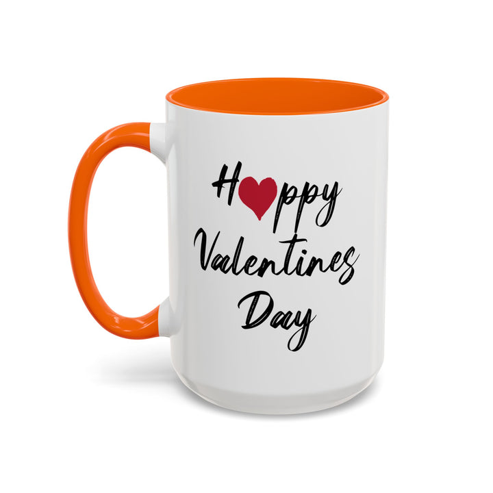 Happy Valentines Day - Accent Coffee Mug (11, 15oz)