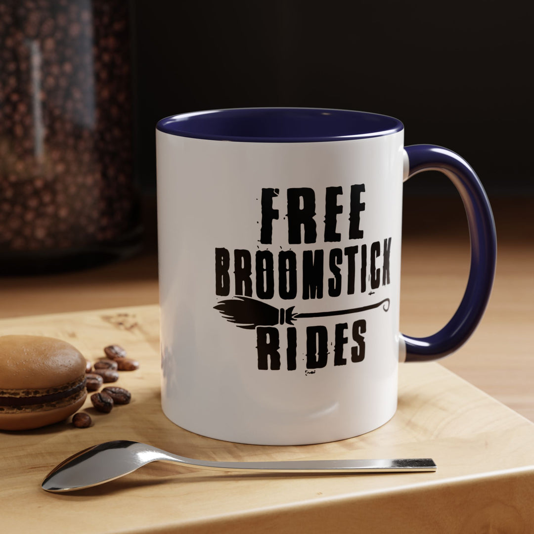Free Broomstick Rides - Accent Coffee Mug (11, 15oz)