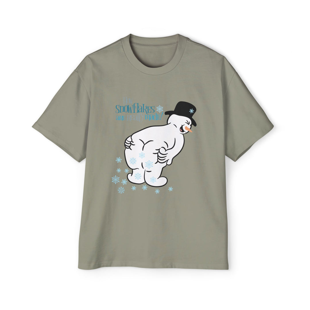 How Snowflakes Are Made - Men's Heavy Oversized Tee