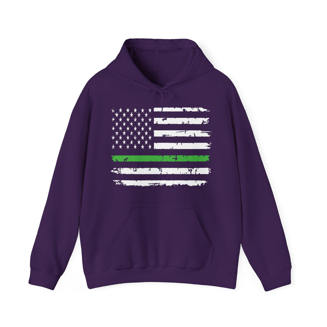 Green Line Flag - Unisex Heavy Blend™ Hooded Sweatshirt