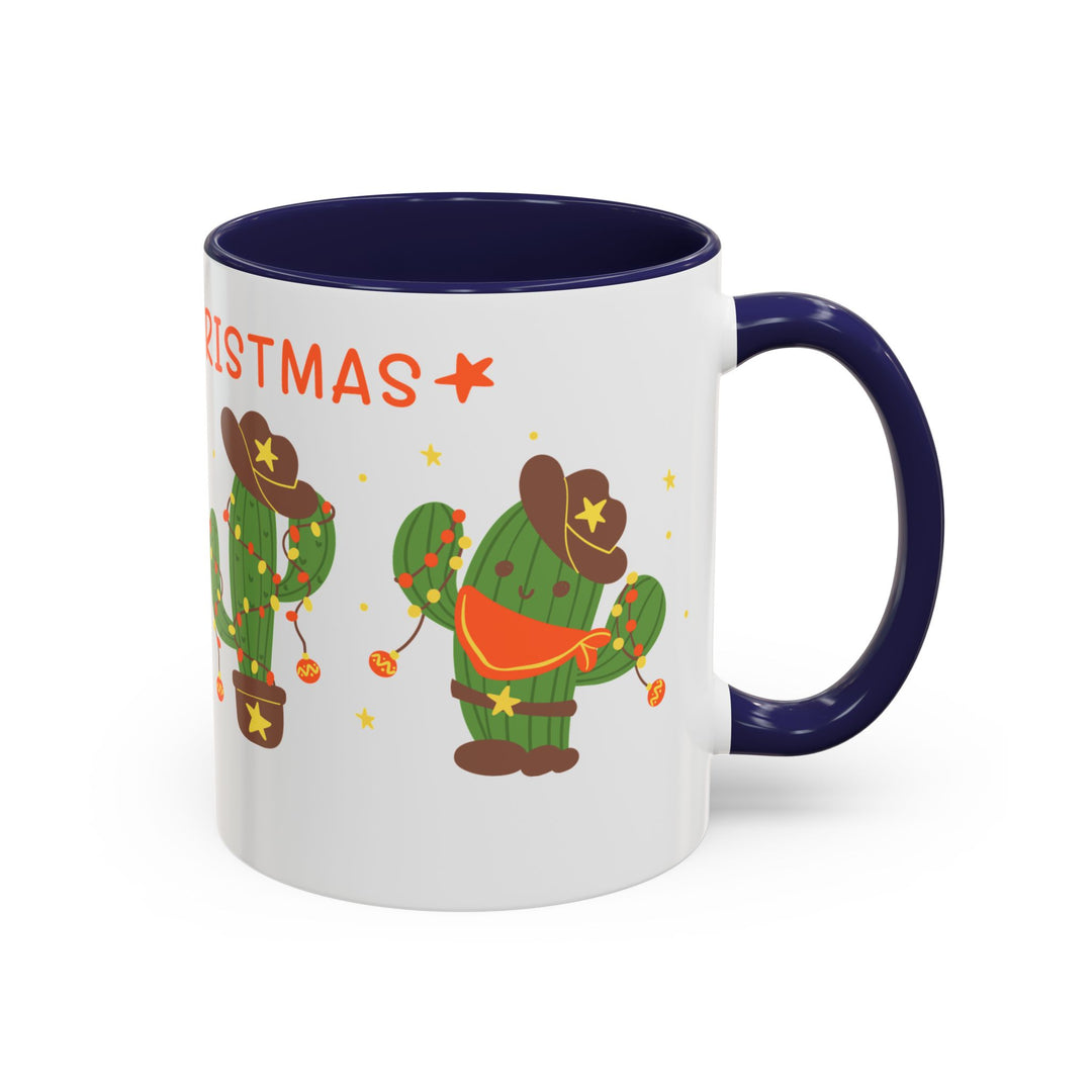 Merry Christmas Cactus -  Accent Coffee Mug (11, 15oz)