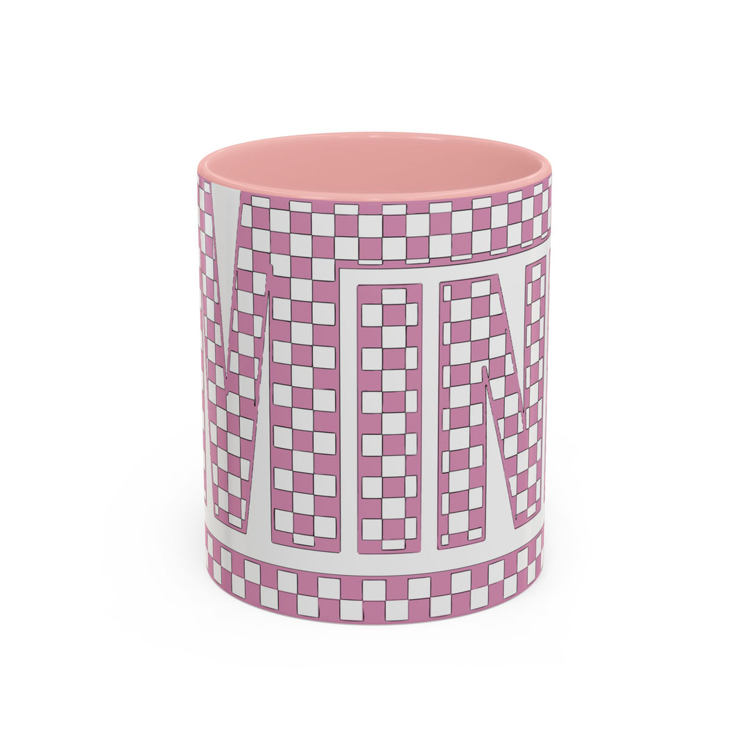 Pink Check Mini - Accent Coffee Mug (11, 15oz)