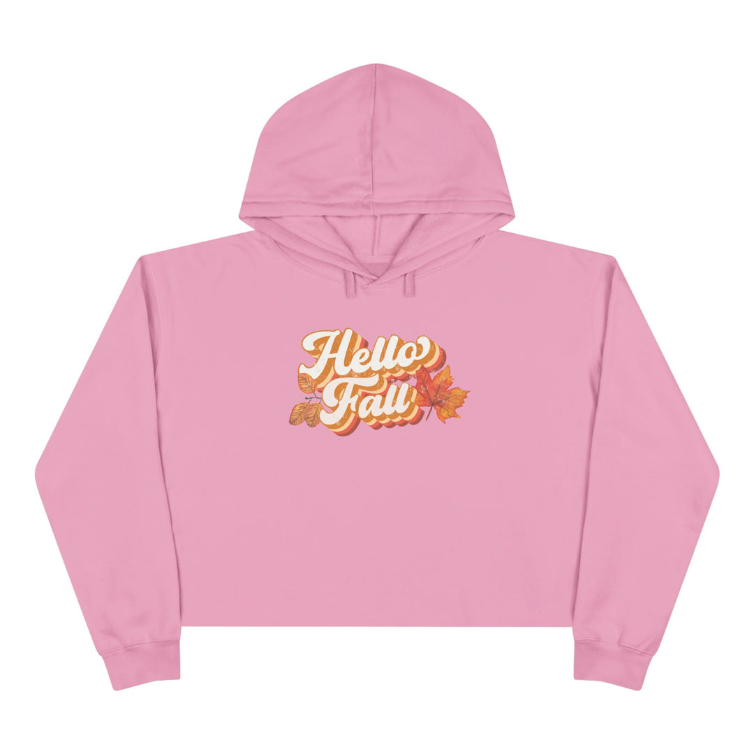 Retro Hello Fall - Crop Hoodie