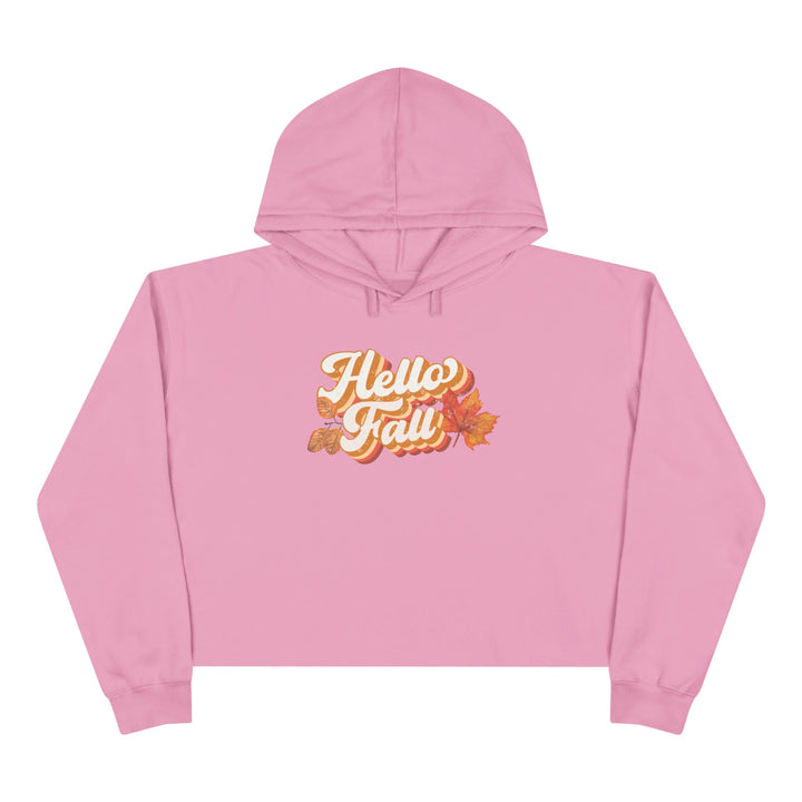 Retro Hello Fall - Crop Hoodie