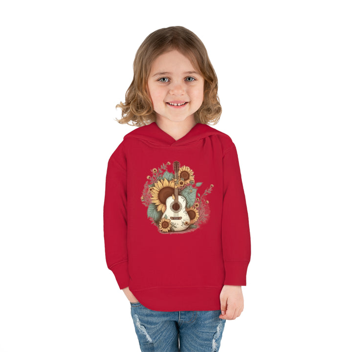 Sunflower Guitar - Toddler Pullover Fleece Hoodie