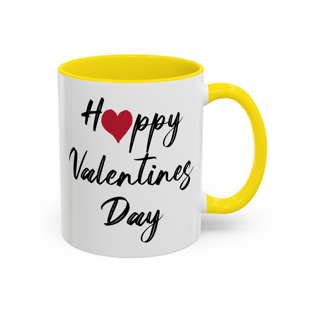 Happy Valentines Day - Accent Coffee Mug (11, 15oz)