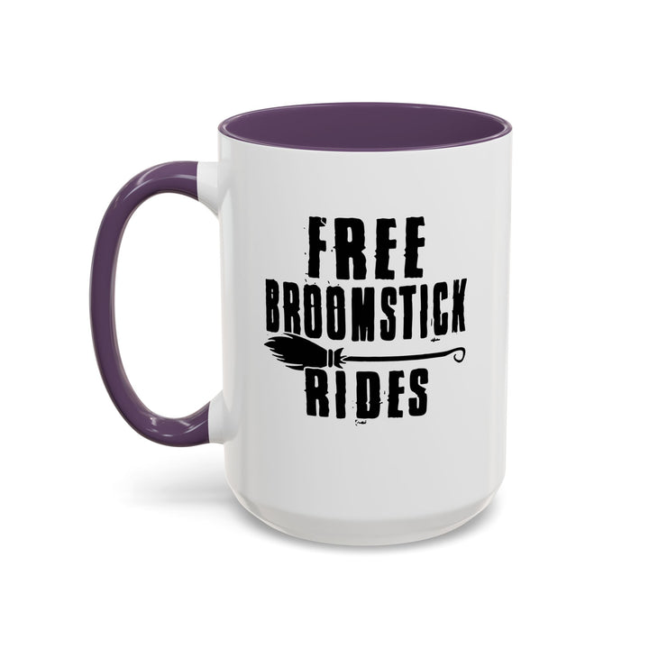 Free Broomstick Rides - Accent Coffee Mug (11, 15oz)
