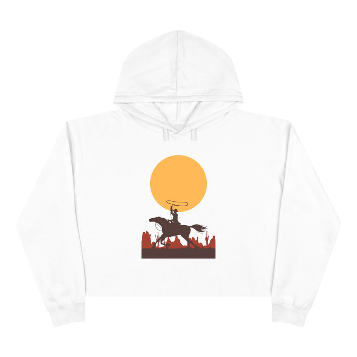 Roping The Moon - Crop Hoodie