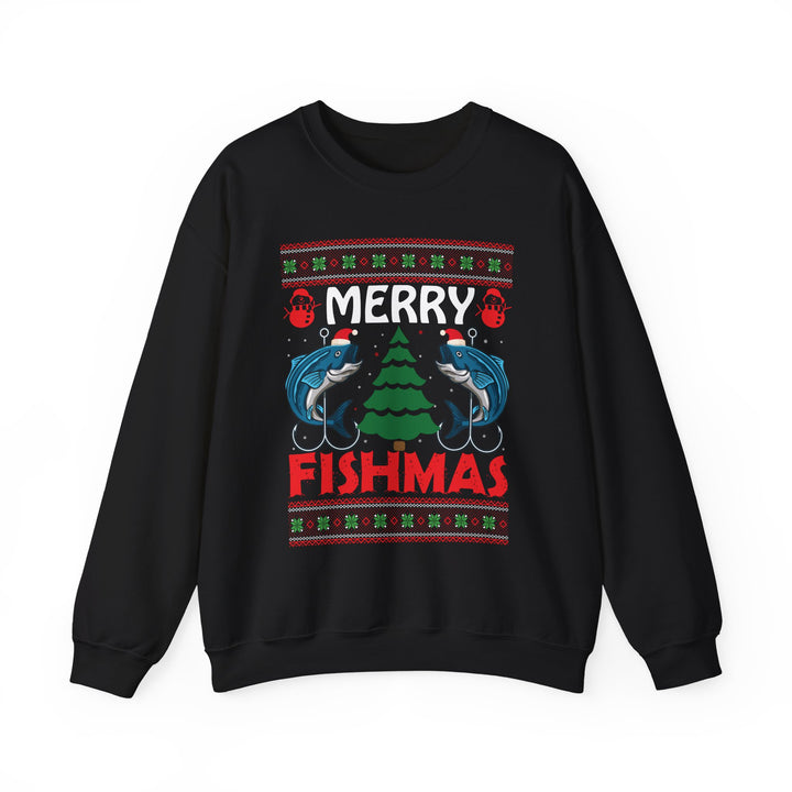 Merry Fishmas - Unisex Heavy Blend™ Crewneck Sweatshirt