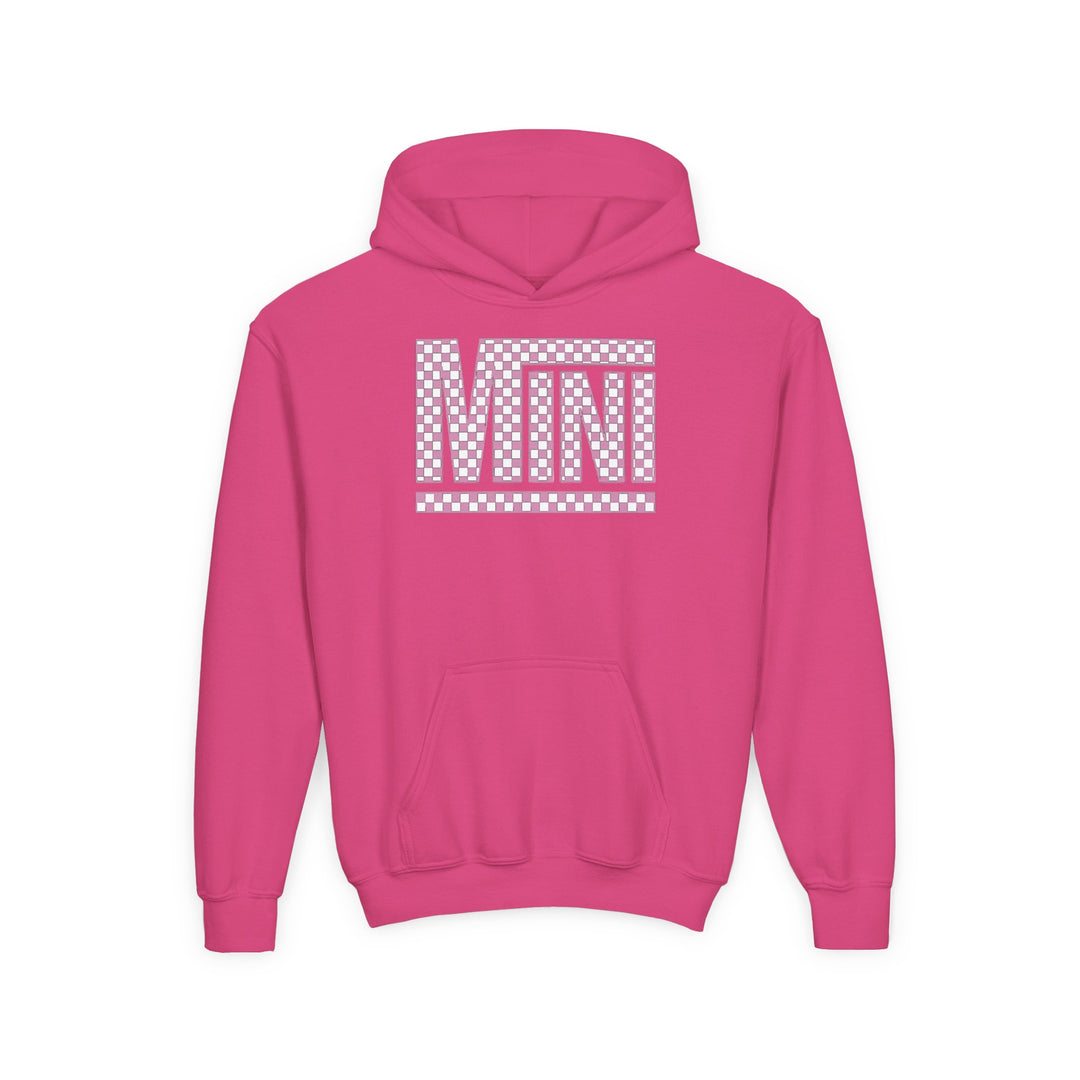 Pink Check Mini - Youth Heavy Blend Hooded Sweatshirt