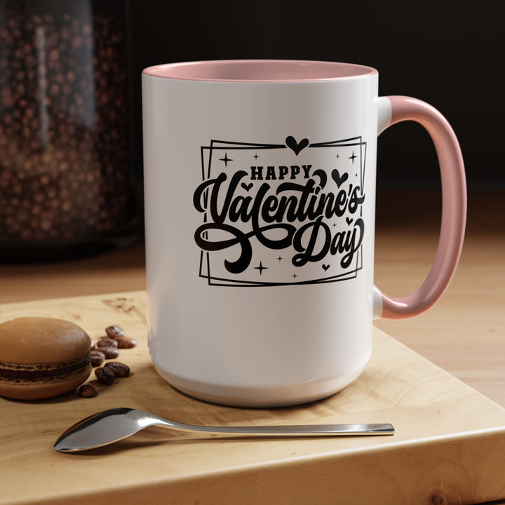 Happy Valentine's Day W/Hearts - Accent Coffee Mug (11, 15oz)