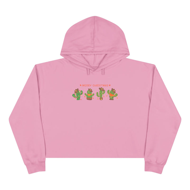 Merry Christmas Cactus - Crop Hoodie
