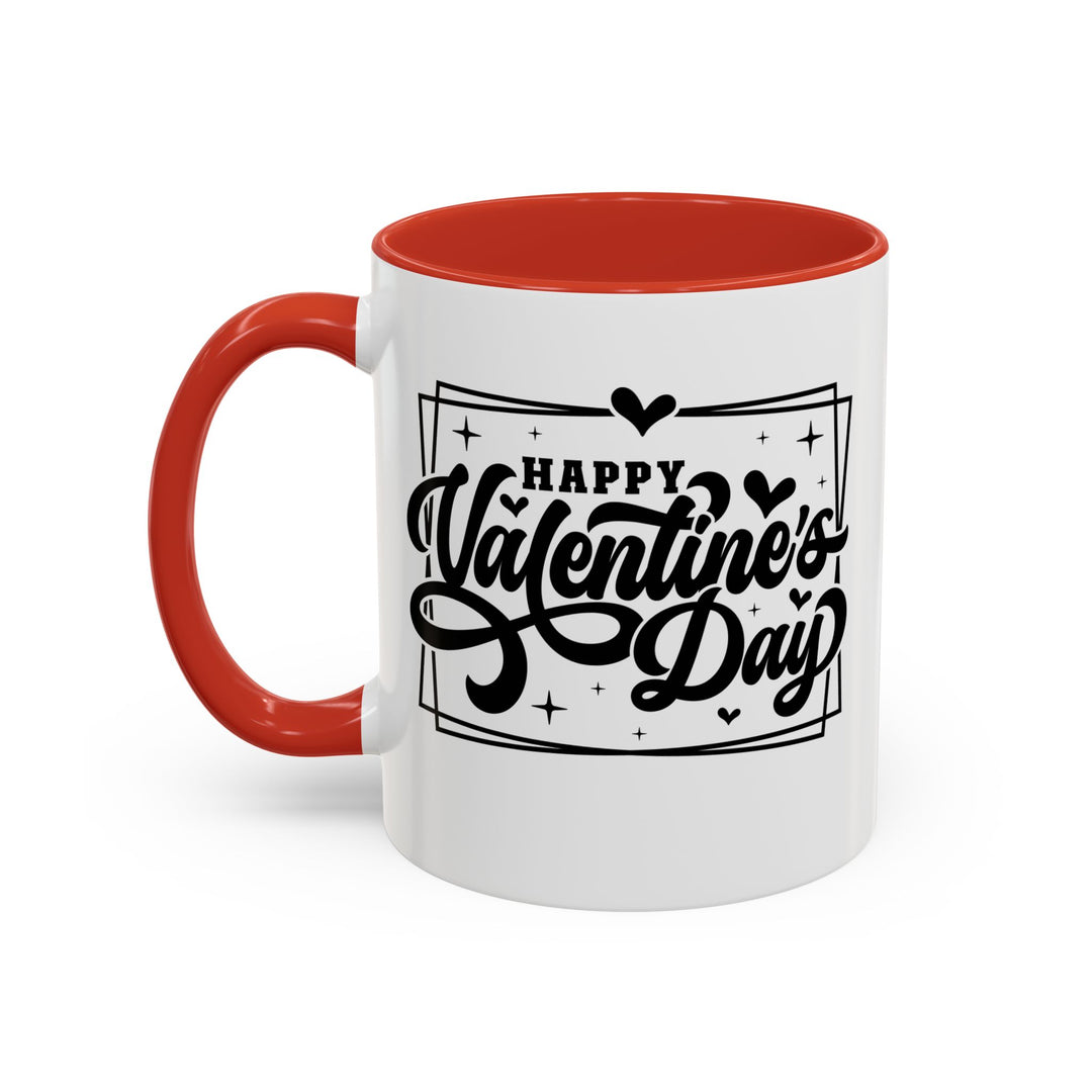 Happy Valentine's Day W/Hearts - Accent Coffee Mug (11, 15oz)