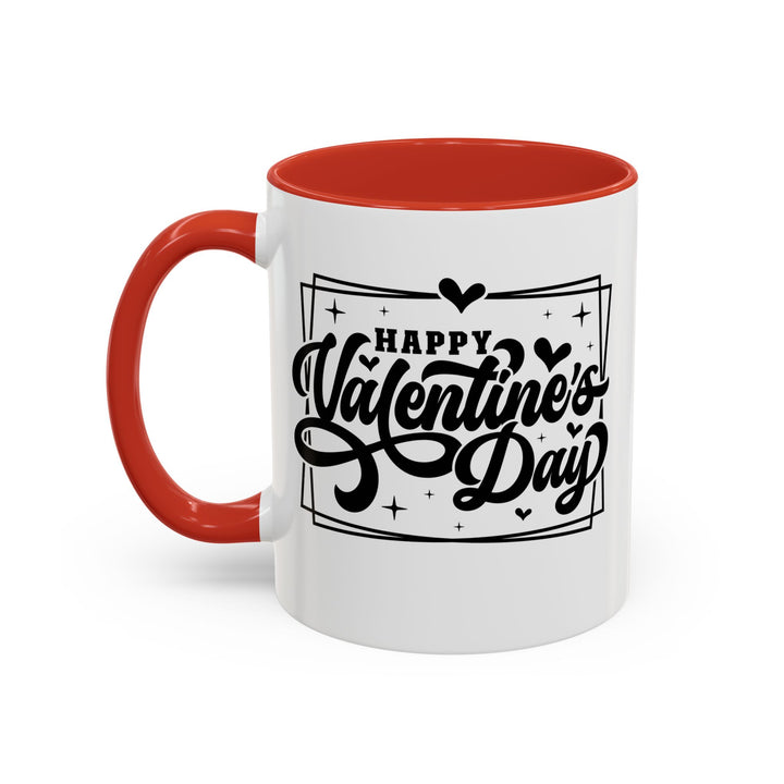 Happy Valentine's Day W/Hearts - Accent Coffee Mug (11, 15oz)