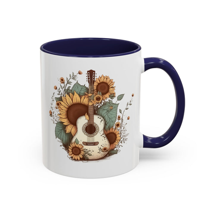 Sunflower Guitar - Accent Coffee Mug (11, 15oz)