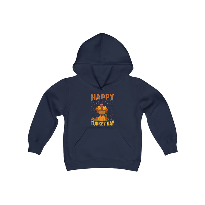 Happy Turkey Day - Youth Heavy Blend Hooded Sweatshirt