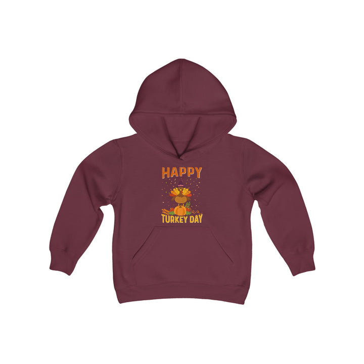 Happy Turkey Day - Youth Heavy Blend Hooded Sweatshirt