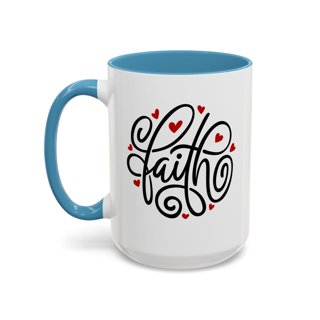 Faith Hearts - Accent Coffee Mug (11, 15oz)