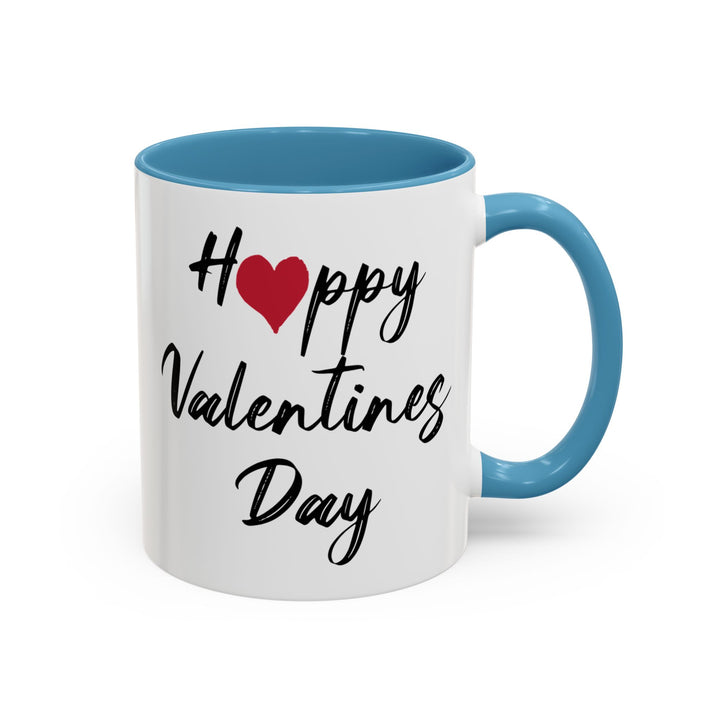 Happy Valentines Day - Accent Coffee Mug (11, 15oz)