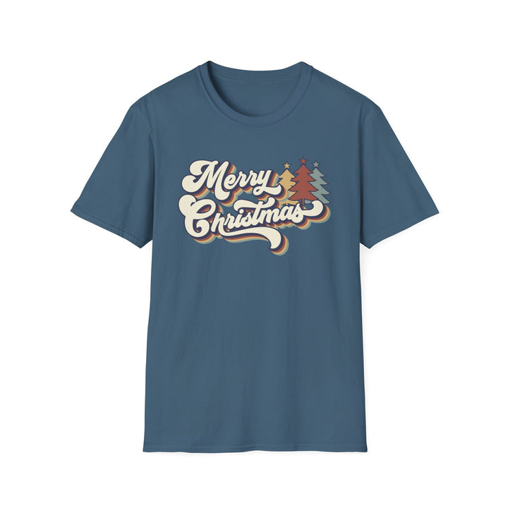 Retro Merry Christmas - Unisex Softstyle T-Shirt