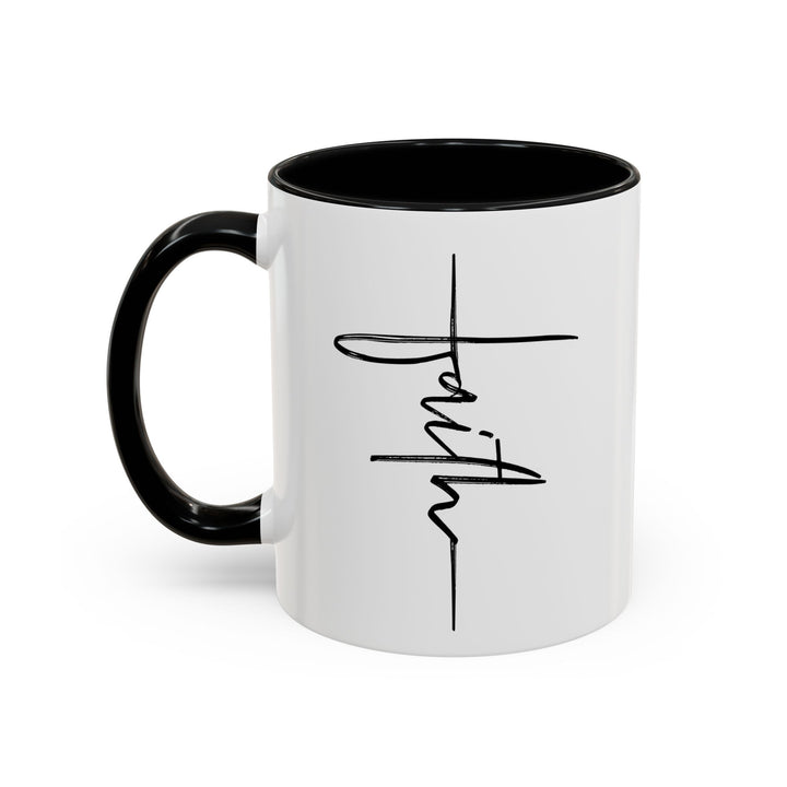 Faith Cross - Accent Coffee Mug (11, 15oz)