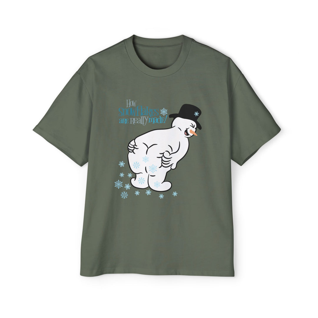 How Snowflakes Are Made - Men's Heavy Oversized Tee