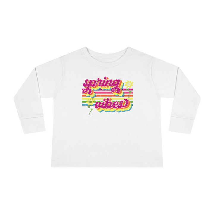 Spring Vibes Retro - Toddler Long Sleeve Tee