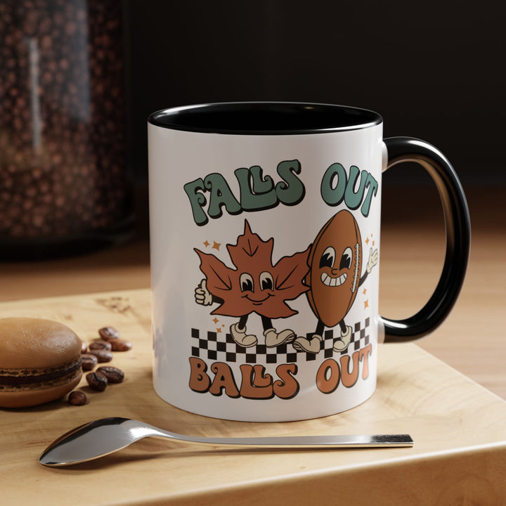 Falls Out Balls Out - Accent Coffee Mug (11, 15oz)