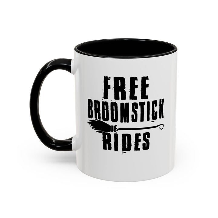 Free Broomstick Rides - Accent Coffee Mug (11, 15oz)