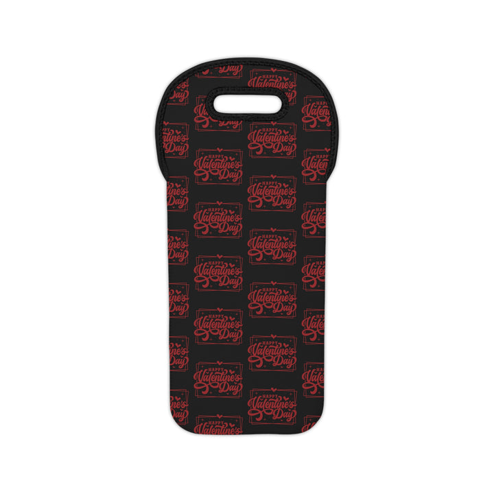 Happy Valentine's Day W/Hearts - Wine Tote Bag