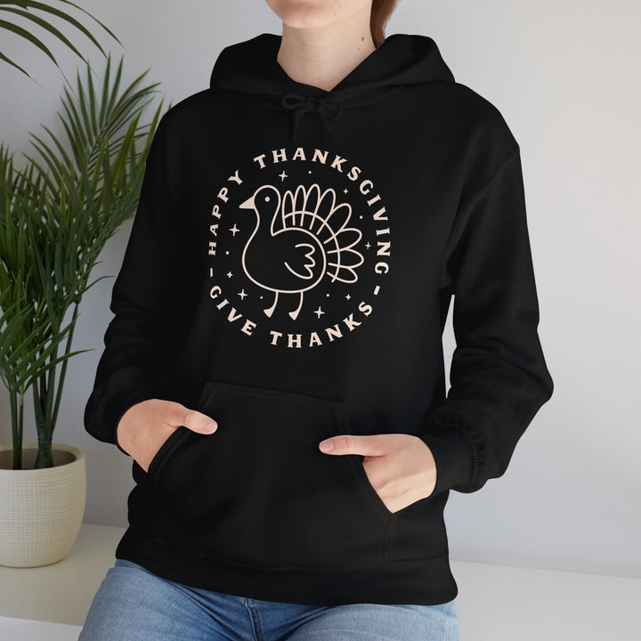 Happy Thanksgiving-Give Thanks - Unisex Heavy Blend™ Hooded Sweatshirt
