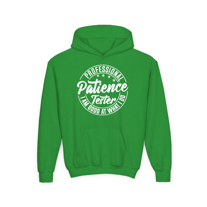 Professional Patience Tester - Youth Heavy Blend Hooded Sweatshirt