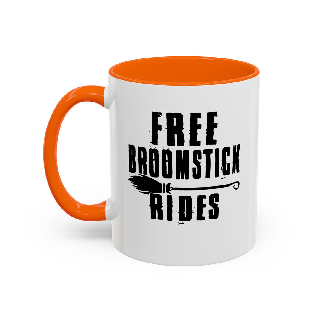 Free Broomstick Rides - Accent Coffee Mug (11, 15oz)